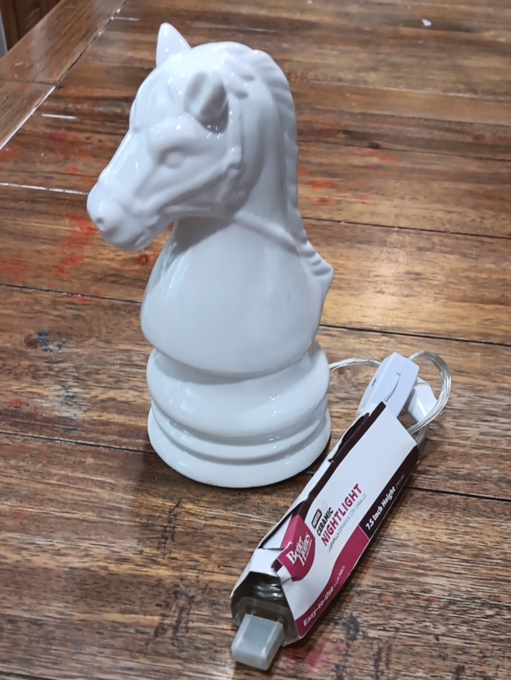 Better Homes And Gardens White Ceramic Horse Nightlight